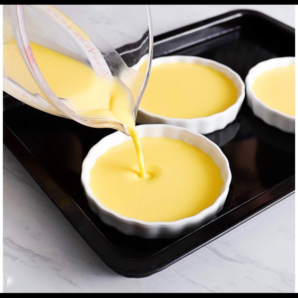 Ten Porcelain Brûlée Dishes